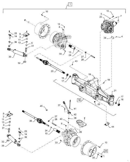 47527165 - Вал датчика угла пов. моста пер. CNH 4,75/5кл. T8./Mg.